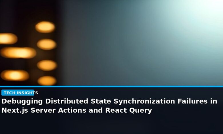 Debugging Distributed State Synchronization Failures in Next.js Server Actions and React Query - editorial cover photograph