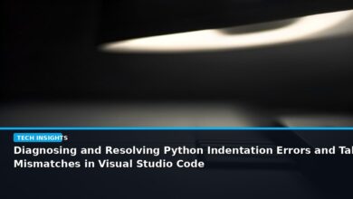 Diagnosing and Resolving Python Indentation Errors and Tab Mismatches in Visual Studio Code - editorial cover photograph