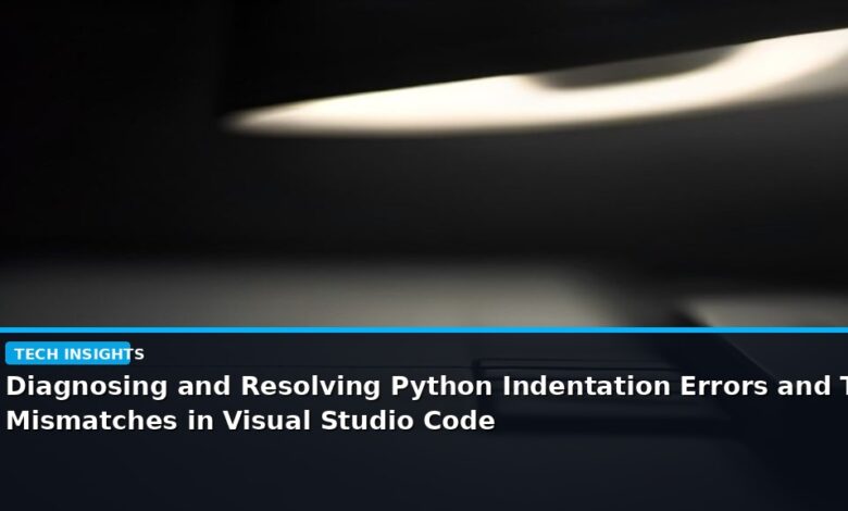 Diagnosing and Resolving Python Indentation Errors and Tab Mismatches in Visual Studio Code - editorial cover photograph
