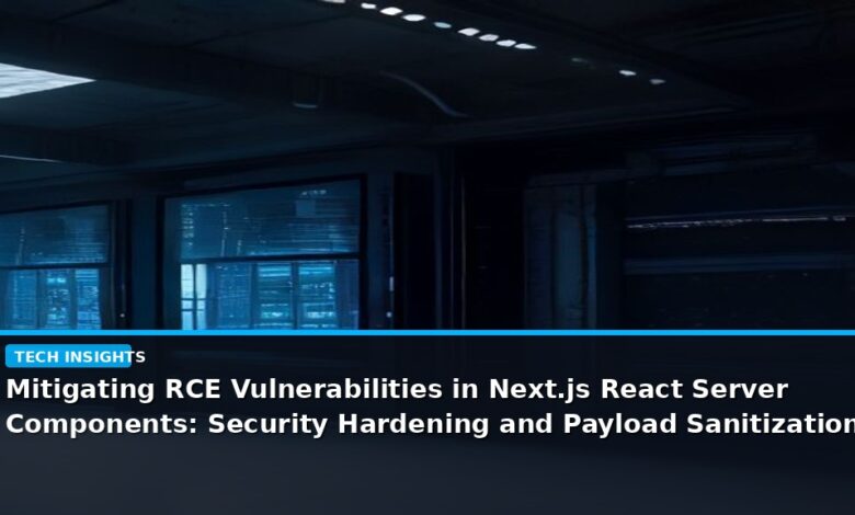 Mitigating RCE Vulnerabilities in Next.js React Server Components: Security Hardening and Payload Sanitization - editorial cover photograph