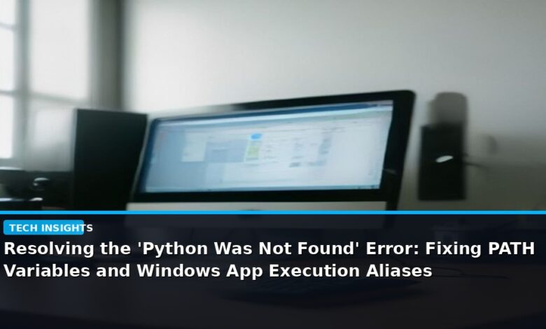 Resolving the 'Python Was Not Found' Error: Fixing PATH Variables and Windows App Execution Aliases - editorial cover photograph