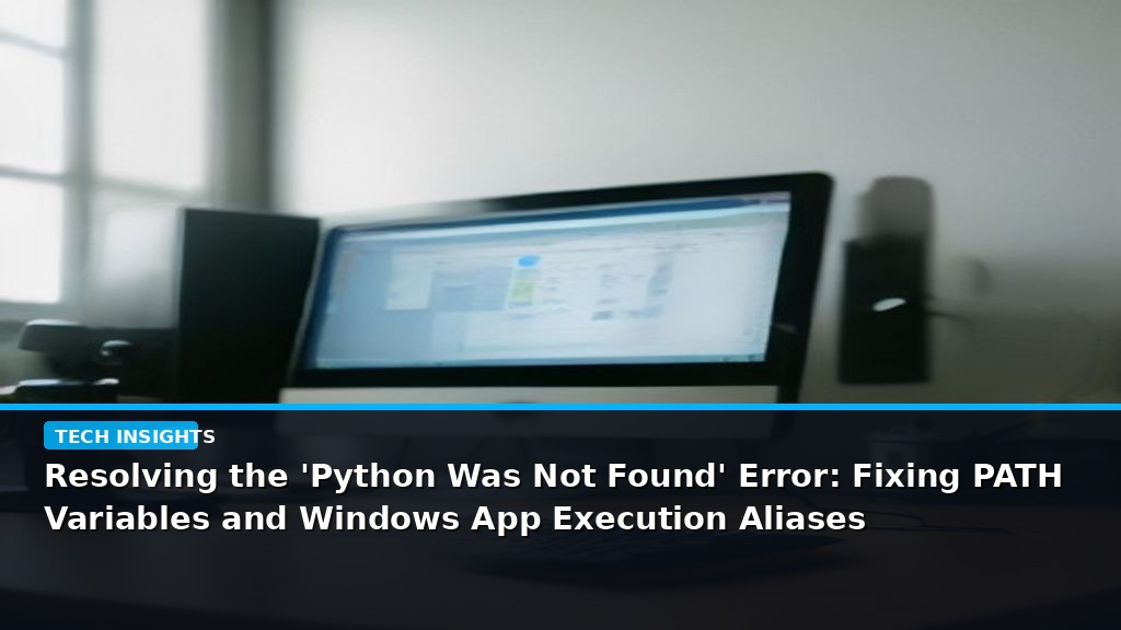 Resolving the 'Python Was Not Found' Error: Fixing PATH Variables and Windows App Execution Aliases - editorial cover photograph