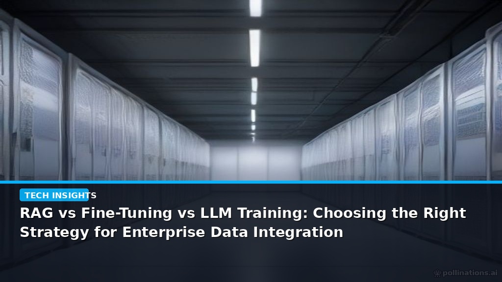 RAG vs Fine-Tuning vs LLM Training: Choosing the Right Strategy for Enterprise Data Integration - editorial cover photograph