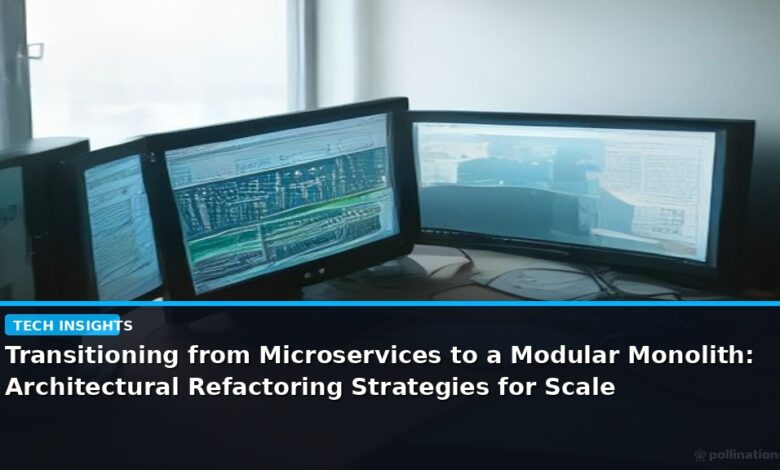 Transitioning from Microservices to a Modular Monolith: Architectural Refactoring Strategies for Scale - editorial cover photograph