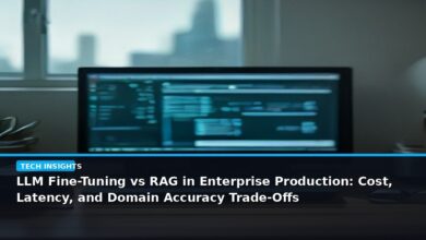 LLM Fine-Tuning vs RAG in Enterprise Production: Cost, Latency, and Domain Accuracy Trade-Offs - editorial cover photograph