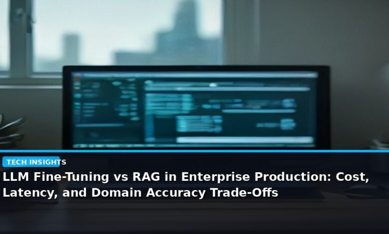 LLM Fine-Tuning vs RAG in Enterprise Production: Cost, Latency, and Domain Accuracy Trade-Offs - editorial cover photograph