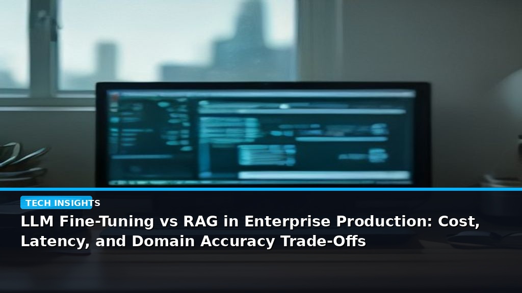 LLM Fine-Tuning vs RAG in Enterprise Production: Cost, Latency, and Domain Accuracy Trade-Offs - editorial cover photograph