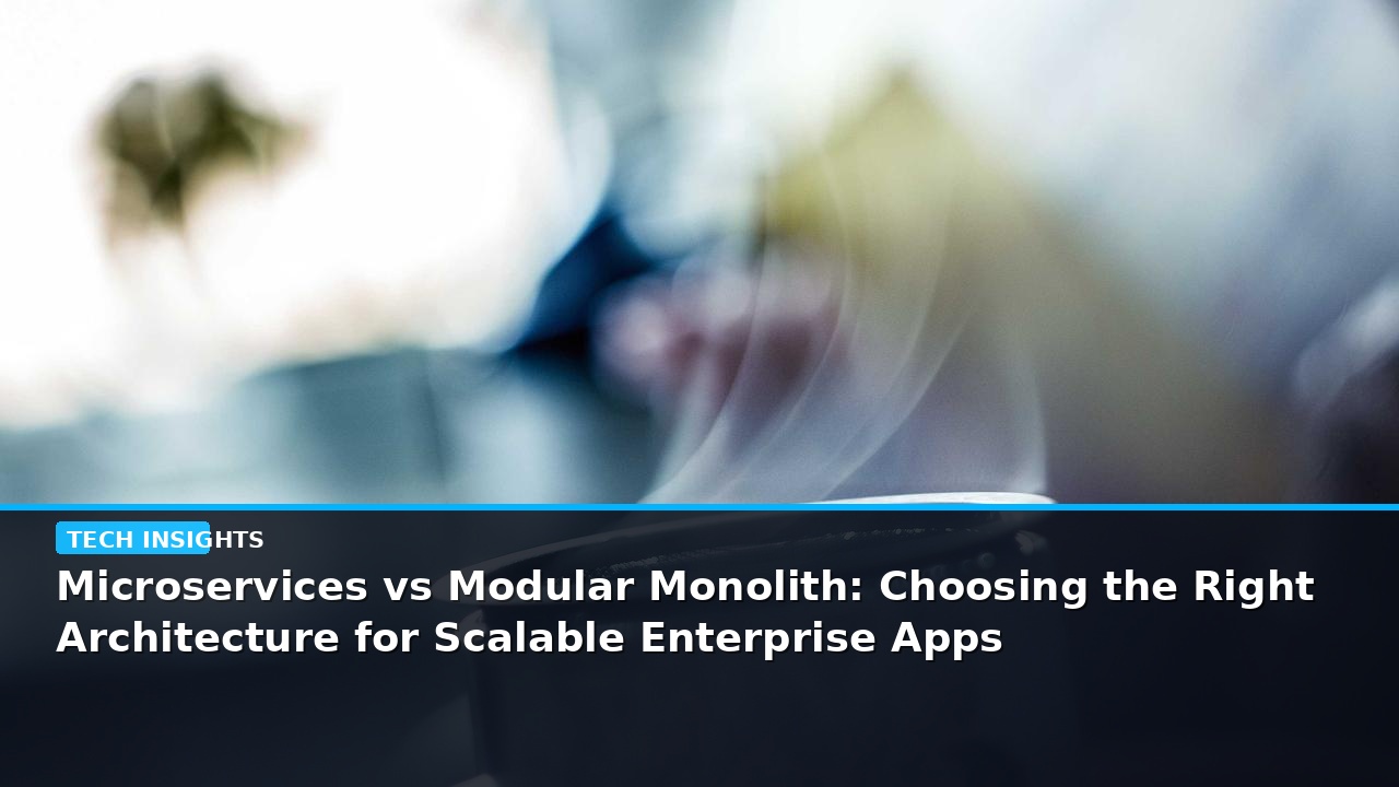 Microservices vs Modular Monolith: Choosing the Right Architecture for Scalable Enterprise Apps - editorial cover photograph