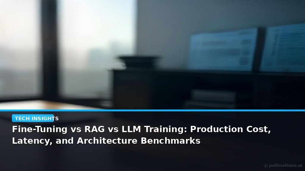 Fine-Tuning vs RAG vs LLM Training: Production Cost, Latency, and Architecture Benchmarks - editorial cover photograph