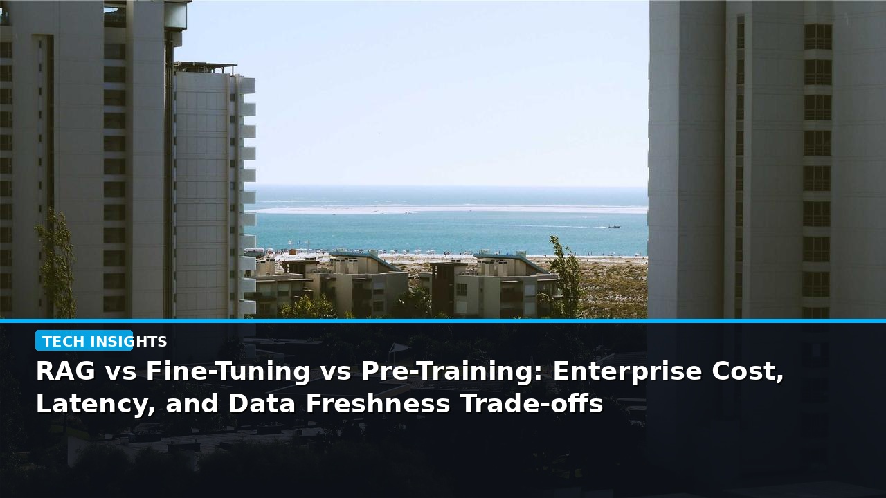 RAG vs Fine-Tuning vs Pre-Training: Enterprise Cost, Latency, and Data Freshness Trade-offs - editorial cover photograph