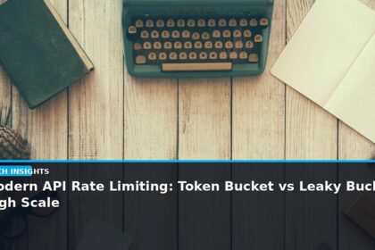 Modern API Rate Limiting: Token Bucket vs Leaky Bucket at High Scale - editorial cover photograph