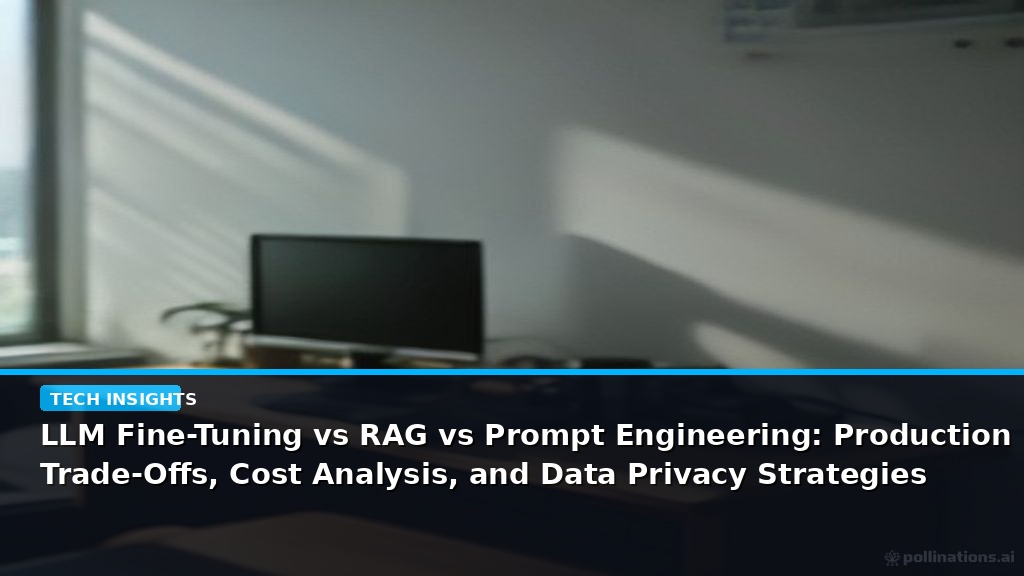LLM Fine-Tuning vs RAG vs Prompt Engineering: Production Trade-Offs, Cost Analysis, and Data Privacy Strategies - editorial cover photograph