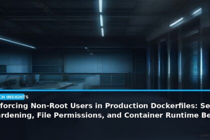 Enforcing Non-Root Users in Production Dockerfiles: Security Hardening, File Permissions, and Container Runtime Best Practices - editorial cover photograph