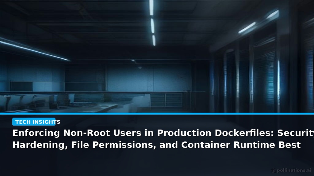 Enforcing Non-Root Users in Production Dockerfiles: Security Hardening, File Permissions, and Container Runtime Best Practices - editorial cover photograph