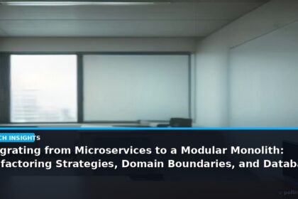 Migrating from Microservices to a Modular Monolith: Refactoring Strategies, Domain Boundaries, and Database De-coupling - editorial cover photograph