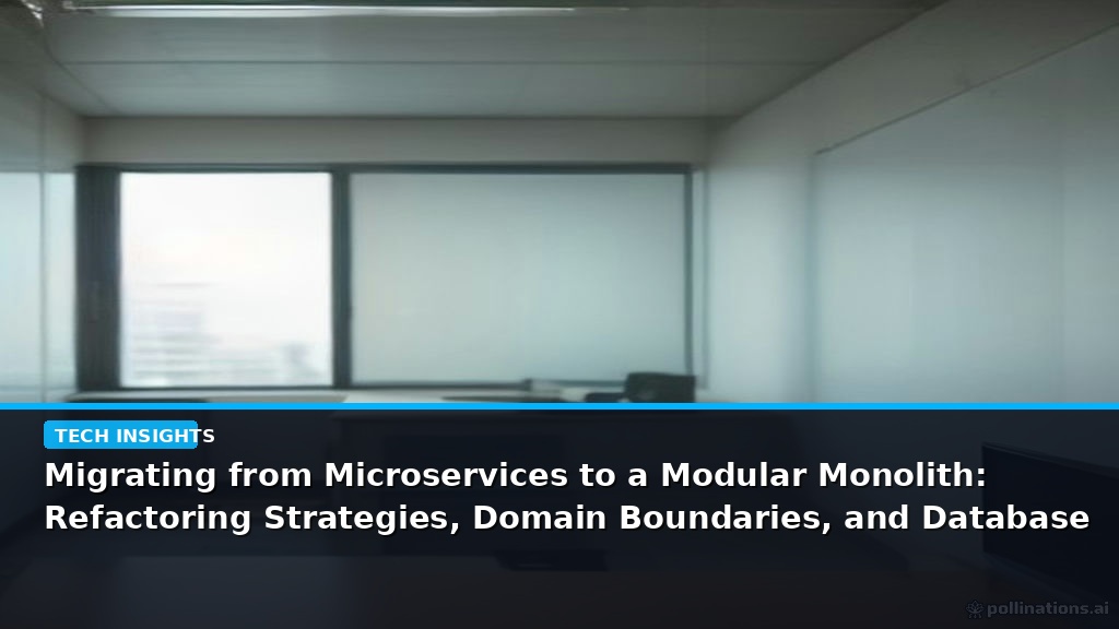 Migrating from Microservices to a Modular Monolith: Refactoring Strategies, Domain Boundaries, and Database De-coupling - editorial cover photograph
