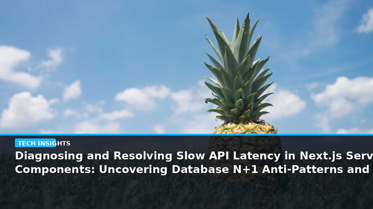 Diagnosing and Resolving Slow API Latency in Next.js Server Components: Uncovering Database N+1 Anti-Patterns and Connection Pool Exhaustion - editorial cover photograph