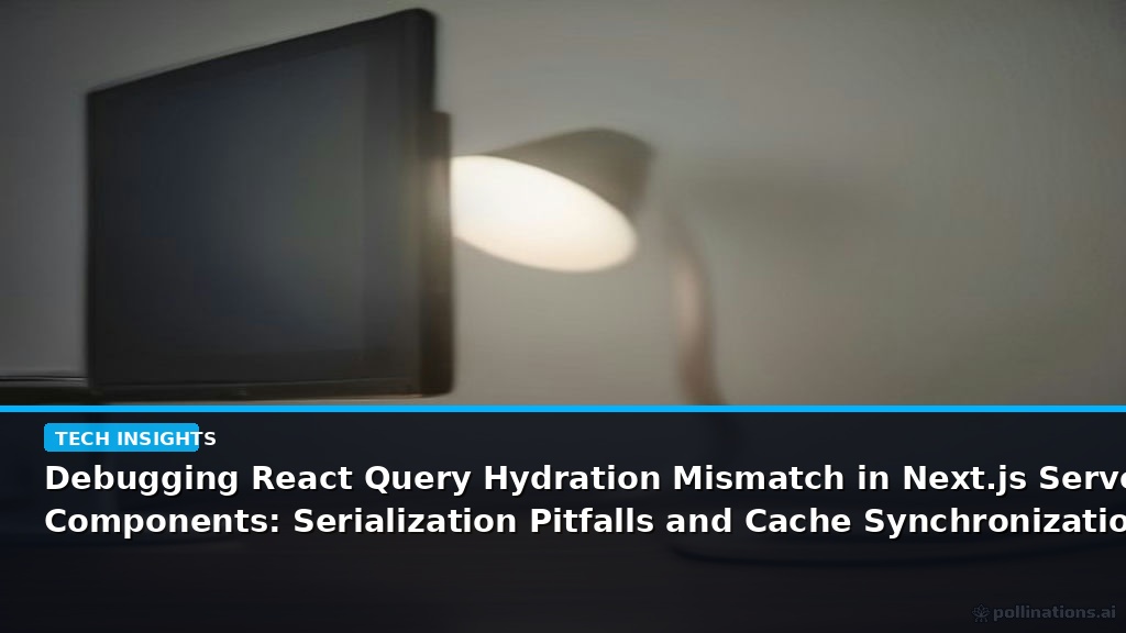 Debugging React Query Hydration Mismatch in Next.js Server Components: Serialization Pitfalls and Cache Synchronization - editorial cover photograph