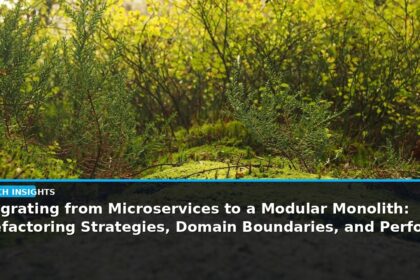 Migrating from Microservices to a Modular Monolith: Refactoring Strategies, Domain Boundaries, and Performance Benchmarks - editorial cover photograph