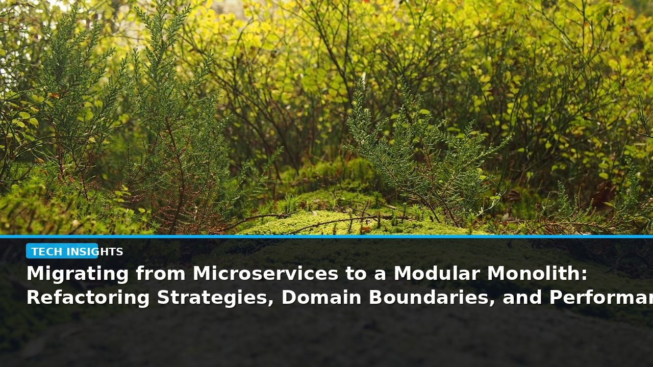 Migrating from Microservices to a Modular Monolith: Refactoring Strategies, Domain Boundaries, and Performance Benchmarks - editorial cover photograph