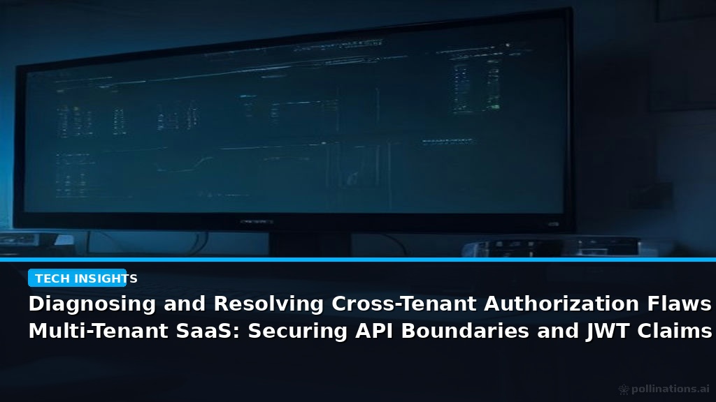 Diagnosing and Resolving Cross-Tenant Authorization Flaws in Multi-Tenant SaaS: Securing API Boundaries and JWT Claims - editorial cover photograph