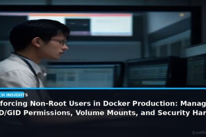 Enforcing Non-Root Users in Docker Production: Managing UID/GID Permissions, Volume Mounts, and Security Hardening - editorial cover photograph