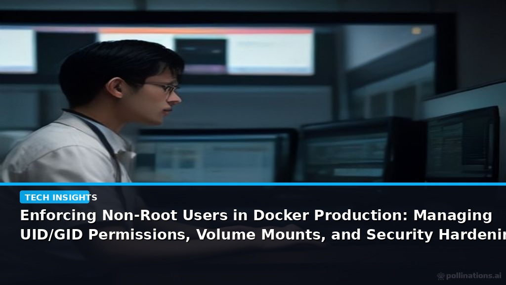 Enforcing Non-Root Users in Docker Production: Managing UID/GID Permissions, Volume Mounts, and Security Hardening - editorial cover photograph