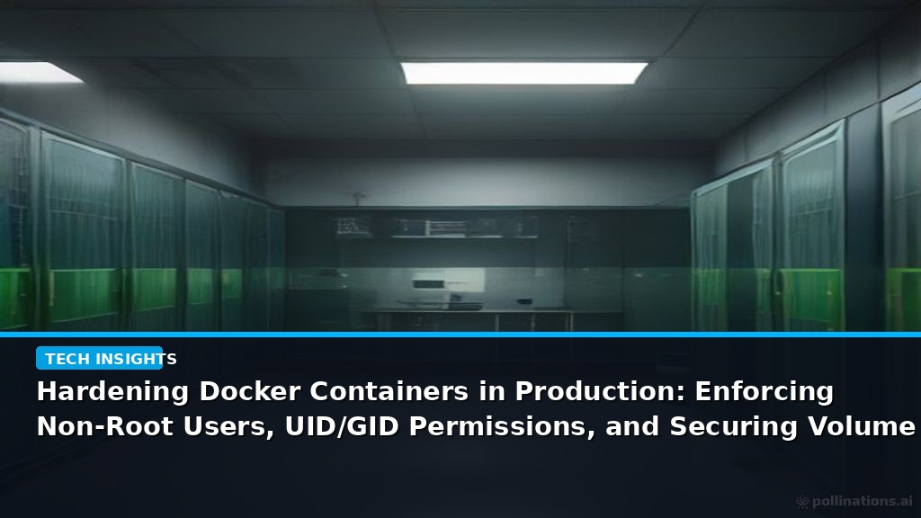 Hardening Docker Containers in Production: Enforcing Non-Root Users, UID/GID Permissions, and Securing Volume Mounts - editorial cover photograph